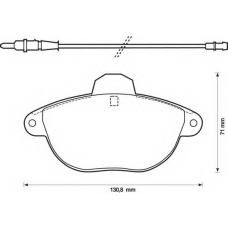 571903X BENDIX Комплект тормозных колодок, дисковый тормоз