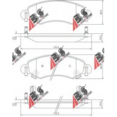 37249 OE ABS Комплект тормозных колодок, дисковый тормоз