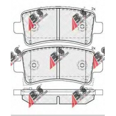 37729 ABS Комплект тормозных колодок, дисковый тормоз