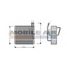 2100V009 VAN WEZEL Испаритель, кондиционер