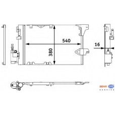 8FC 351 301-241 HELLA Конденсатор, кондиционер