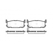 P9533.12 WOKING Комплект тормозных колодок, дисковый тормоз