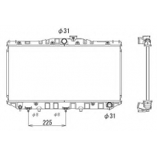 516711 NRF Радиатор, охлаждение двигателя