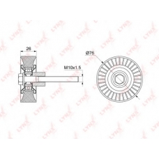 PB-7125 LYNX Ролик руч.ремня vw golf v,pass
