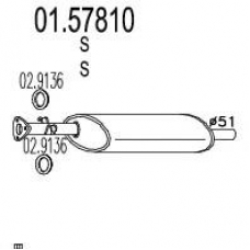 01.57810 MTS Средний глушитель выхлопных газов