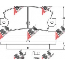 36122 ABS Комплект тормозных колодок, дисковый тормоз