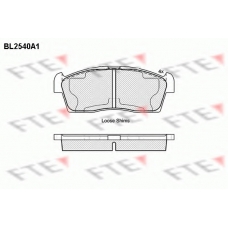 BL2540A1 FTE Комплект тормозных колодок, дисковый тормоз