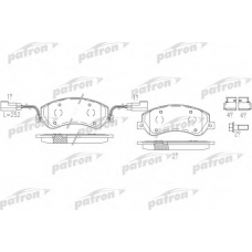 PBP1928 PATRON Комплект тормозных колодок, дисковый тормоз