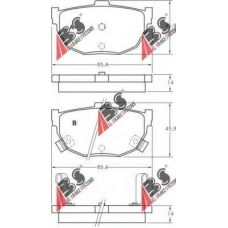 36692 ABS Комплект тормозных колодок, дисковый тормоз