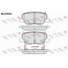 BL2762A1 FTE Комплект тормозных колодок, дисковый тормоз