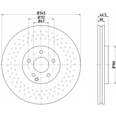 8DD 355 121-321 HELLA PAGID Тормозной диск