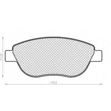 430216171408 MAGNETI MARELLI Комплект тормозных колодок, дисковый тормоз