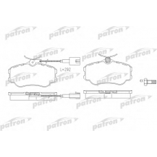 PBP595 PATRON Комплект тормозных колодок, дисковый тормоз