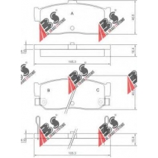 36742 ABS Комплект тормозных колодок, дисковый тормоз