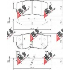 37247 ABS Комплект тормозных колодок, дисковый тормоз