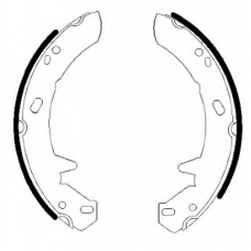 362451J JURID Комплект тормозных колодок, стояночная тормозная с