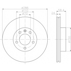MDC866 MINTEX Тормозной диск
