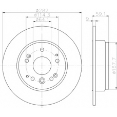 MDC2566 MINTEX Тормозной диск