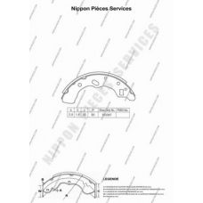 M350A17 NPS Комплект тормозных колодок