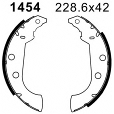 7284 BSF Комплект тормозов, барабанный тормозной механизм