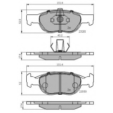 NP2667 NATIONAL Комплект тормозных колодок, дисковый тормоз