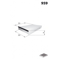 EKR7236 MECAFILTER Фильтр, воздух во внутренном пространстве