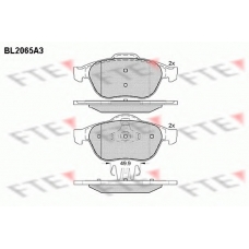 BL2065A3 FTE Комплект тормозных колодок, дисковый тормоз