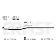 550512 ERNST Труба выхлопного газа