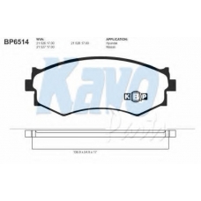 BP-6514 KAVO PARTS Комплект тормозных колодок, дисковый тормоз
