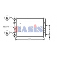 491130N AKS DASIS Радиатор, охлаждение двигателя
