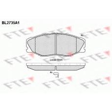BL2735A1 FTE Комплект тормозных колодок, дисковый тормоз