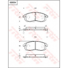 GDB7214 TRW Комплект тормозных колодок, дисковый тормоз