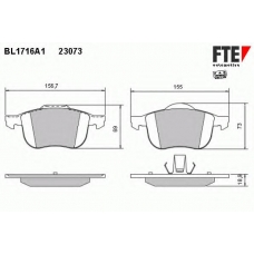 BL1716A1 FTE Комплект тормозных колодок, дисковый тормоз