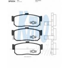 BP-6554 KAVO PARTS Комплект тормозных колодок, дисковый тормоз
