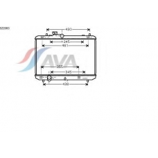 SZ2083 AVA Радиатор, охлаждение двигателя
