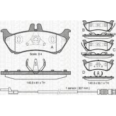 8110 23029 TRIDON Brake pads - rear