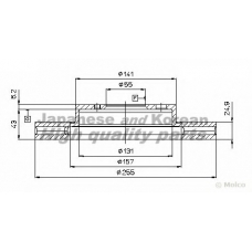 T602-55 ASHUKI Тормозной диск