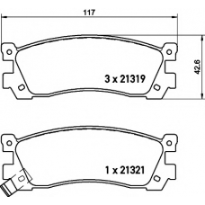 MDB3220 MINTEX Комплект тормозных колодок, дисковый тормоз