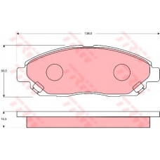 GDB7139 TRW Комплект тормозных колодок, дисковый тормоз