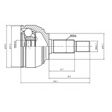 AW1510066 AYWIPARTS Шарнирный комплект, приводной вал