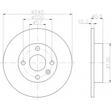 8DD 355 108-251 HELLA Тормозной диск
