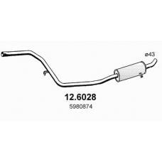 12.6028 ASSO Средний глушитель выхлопных газов