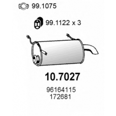10.7027 ASSO Глушитель выхлопных газов конечный