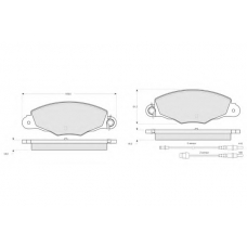 PF1337 PROCODIS FRANCE Комплект тормозных колодок, дисковый тормоз