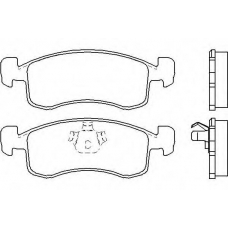 MDB1599 MINTEX Комплект тормозных колодок, дисковый тормоз