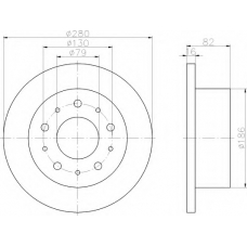 8DD 355 108-981 HELLA Тормозной диск