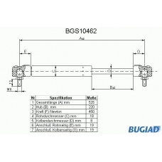 BGS10462 BUGIAD Газовая пружина, крышка багажник