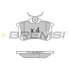 BP2807 BREMSI Комплект тормозных колодок, дисковый тормоз