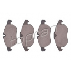 206 837 TOPRAN Комплект тормозных колодок, дисковый тормоз