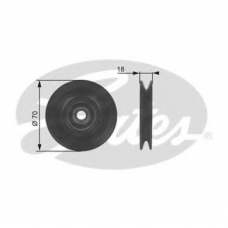 T38013 GATES Паразитный / ведущий ролик, поликлиновой ремень